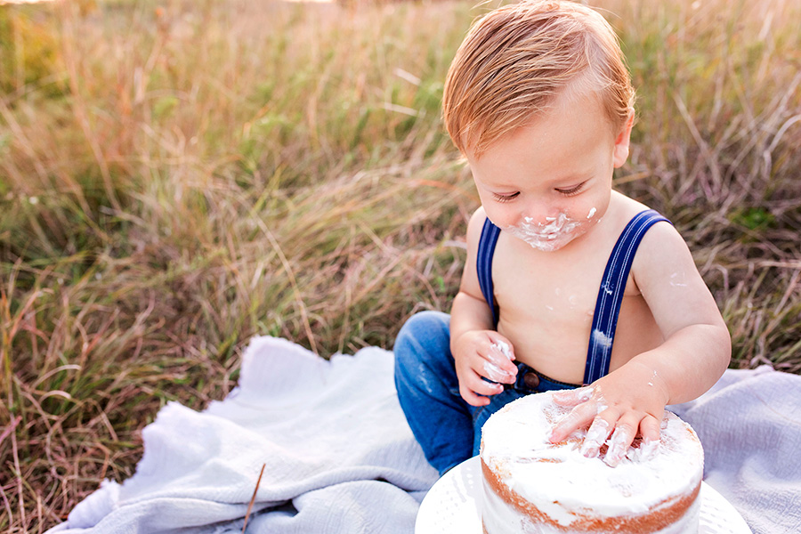 frisco prosper cake smash outdoor milestone session