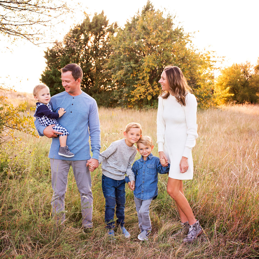 mckinney family photographer taking natural light photos during golden hour