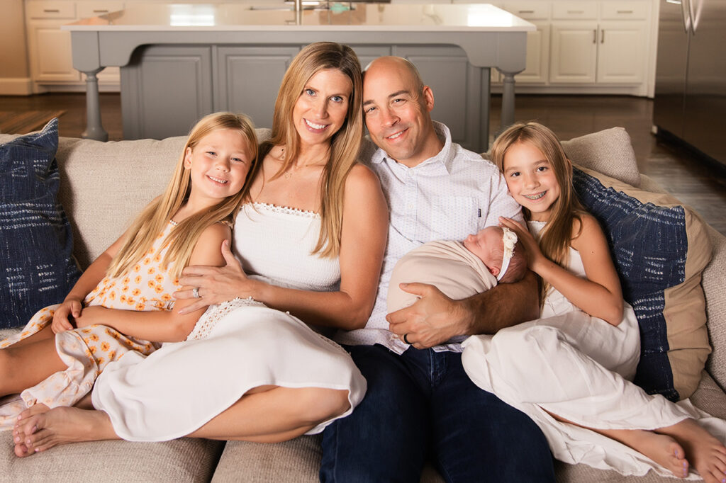 in home lifestyle newborn prosper photo session with the whole familiy