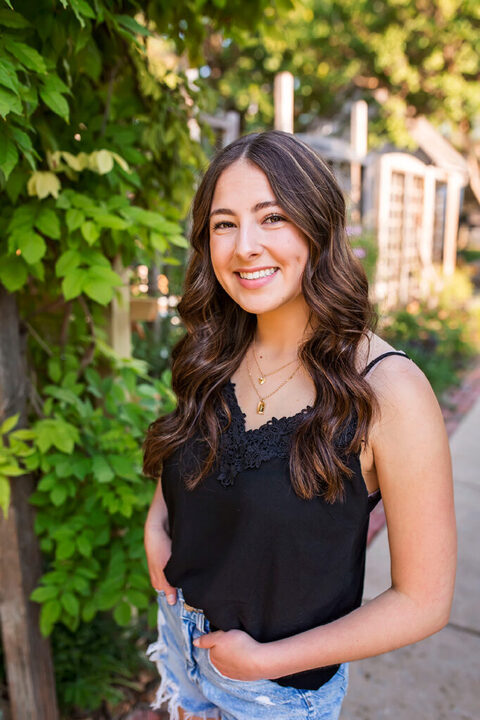 best senior photographer Plano in golden hour