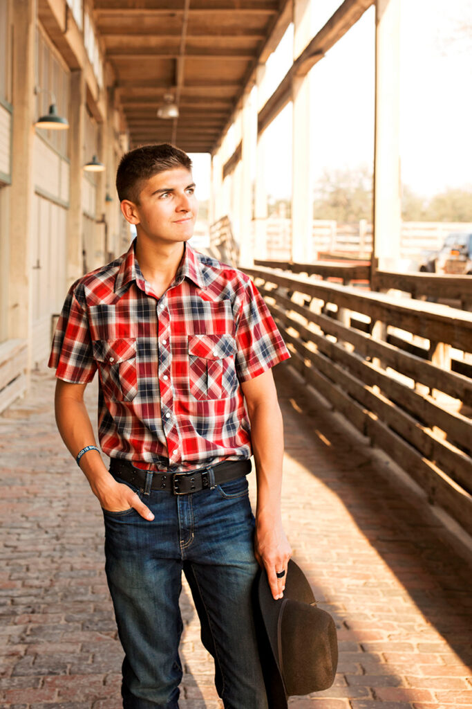 senior looking in the distance