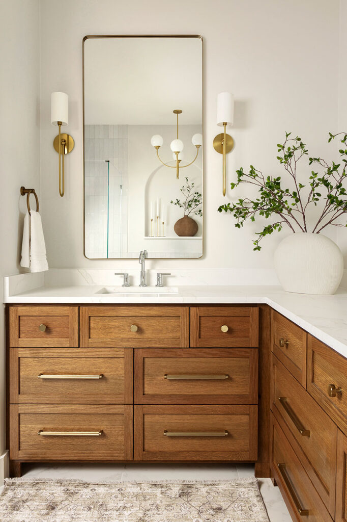 white and tan plano interior design photography with wood details