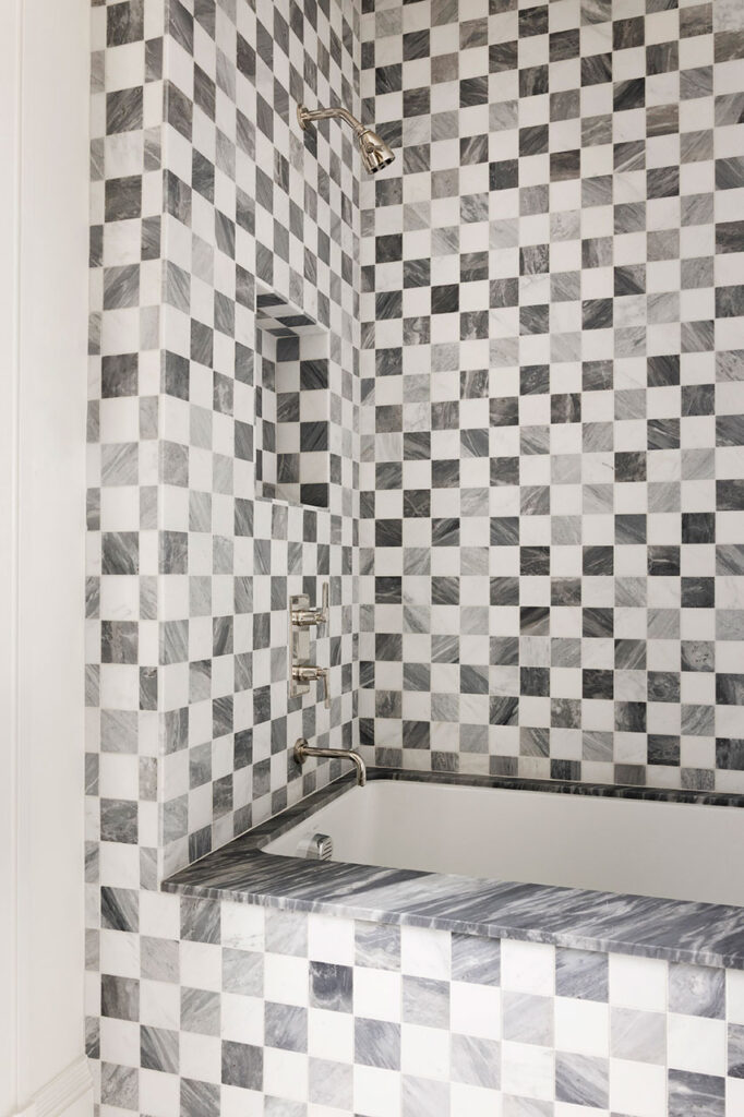 custom riad tile in dallas bathroom and bathtub dfw interior photographer
