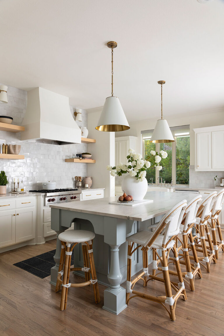 Dallas interior photographer for designers custom kitchen with white accents
