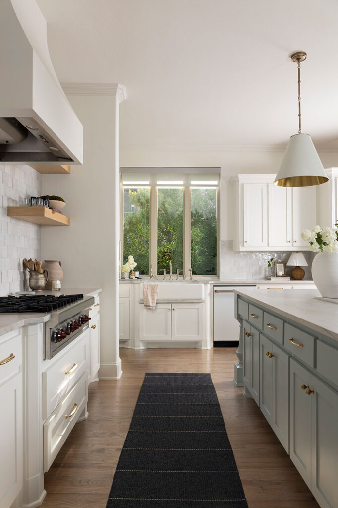 Dallas, luxury farmhouse kitchen with farmhouse sink
