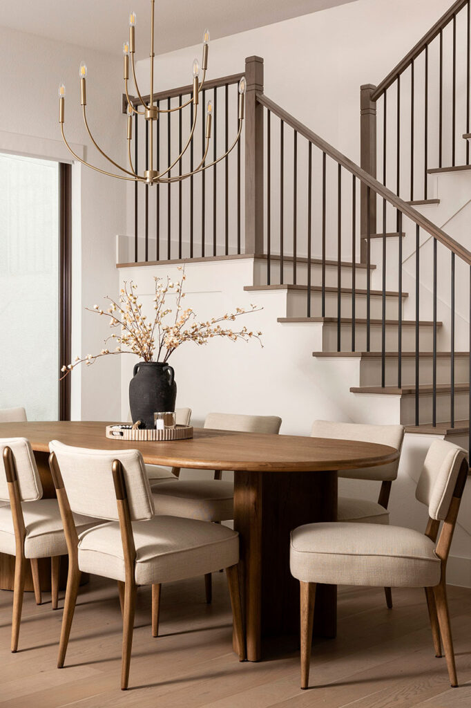 light and airy dining room in Dallas
