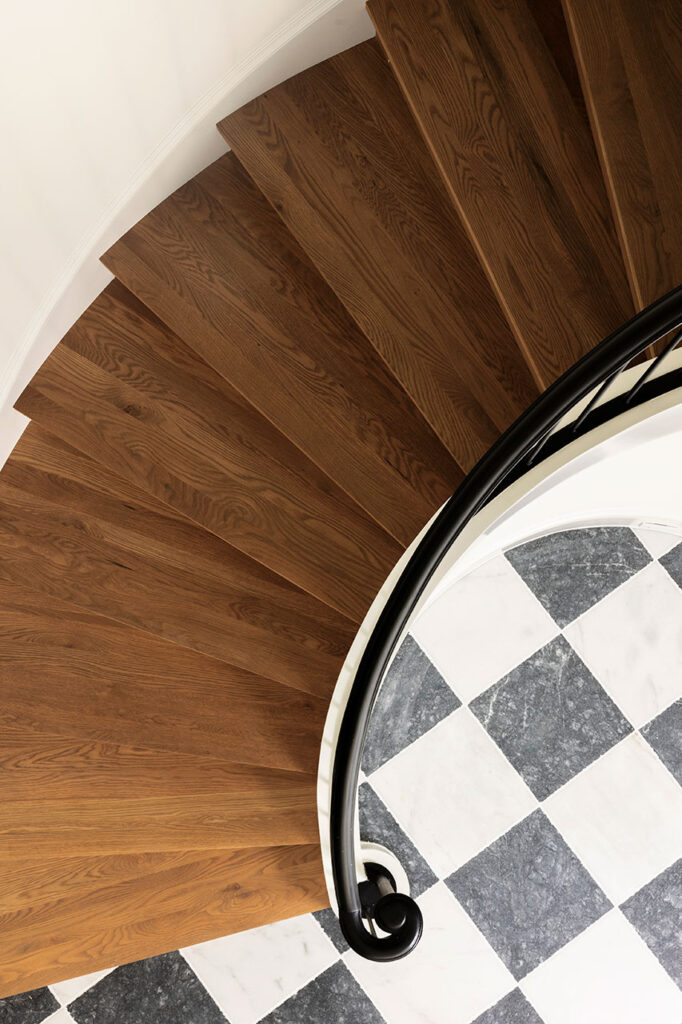 custom luxury home builder in dallas stair case