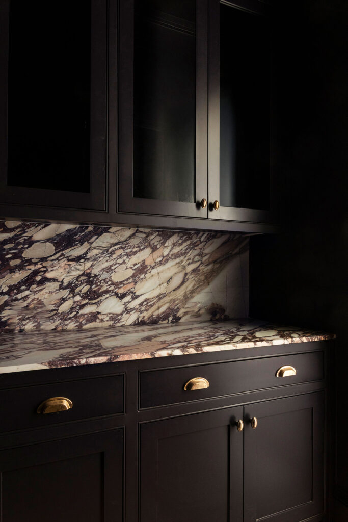 dark butlers pantry at an angle