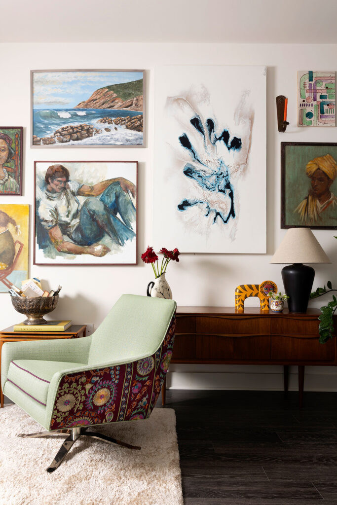 custom chair and wall gallery