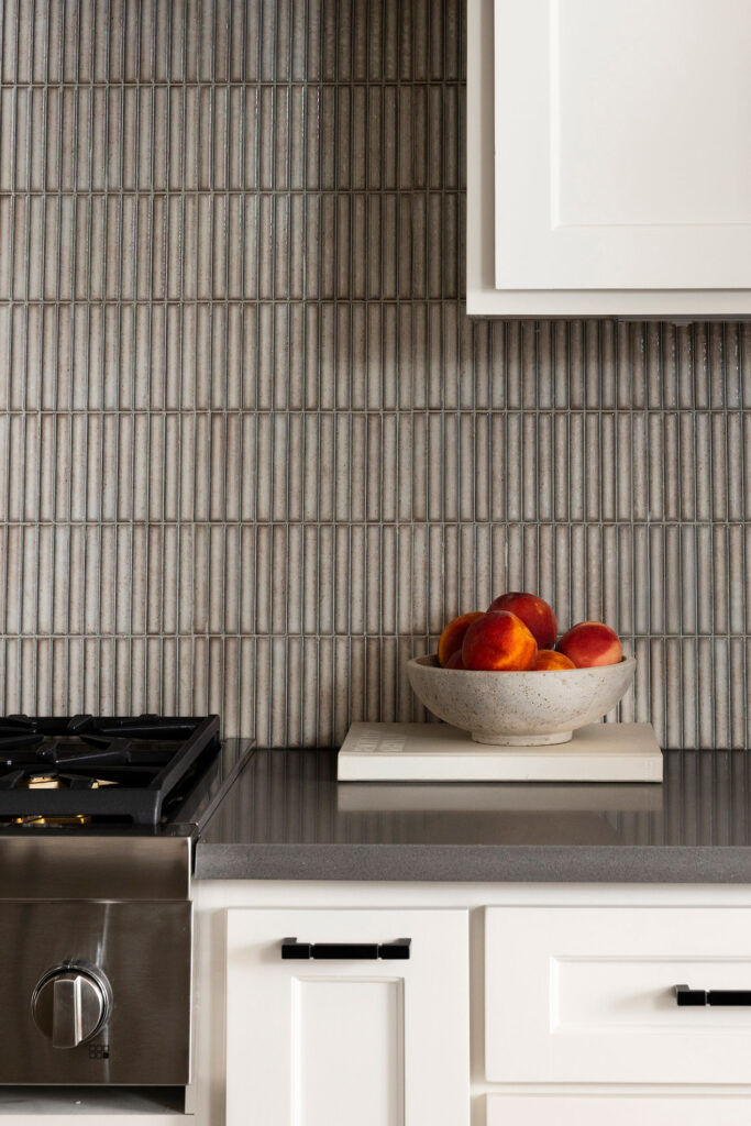 backsplash detail with custom cabinets