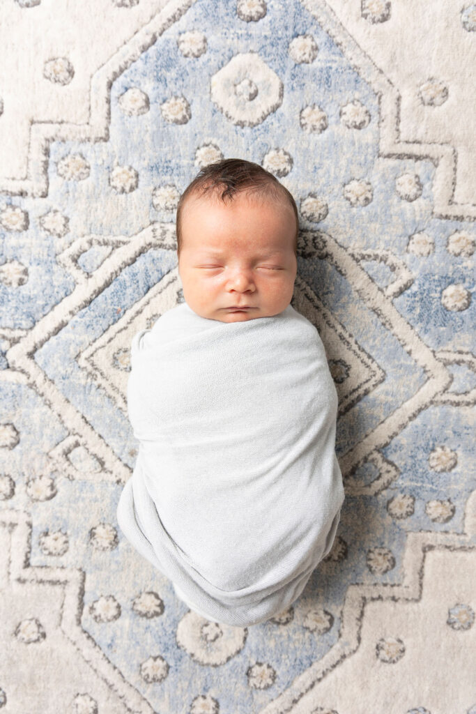 newborn photographer plano in a lifestyle session at home