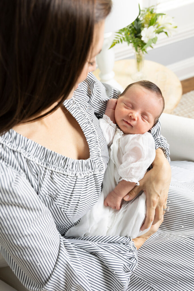 plano newborn photographer of a sleeping baby