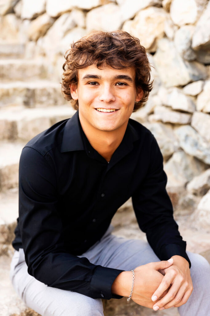 senior guy headshot in frisco