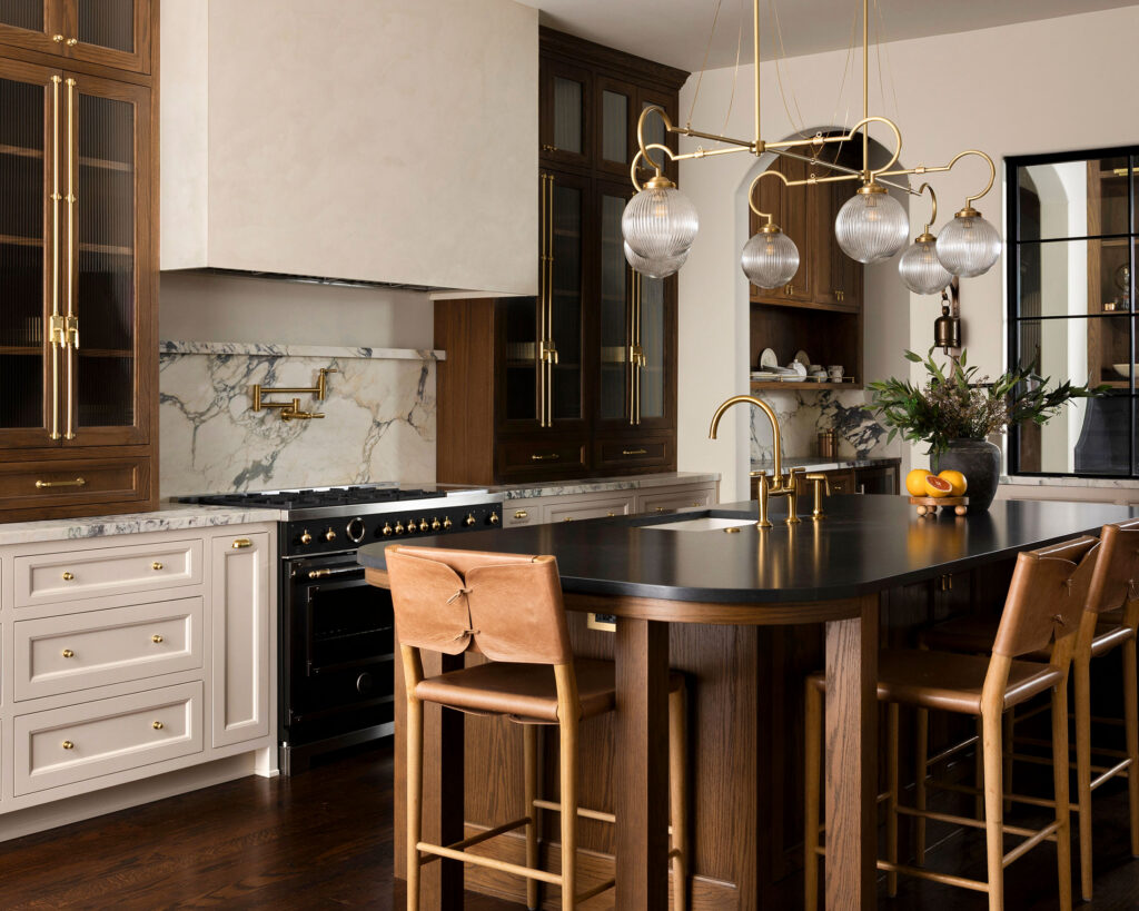 wide shot of renovated kitchen in dallas