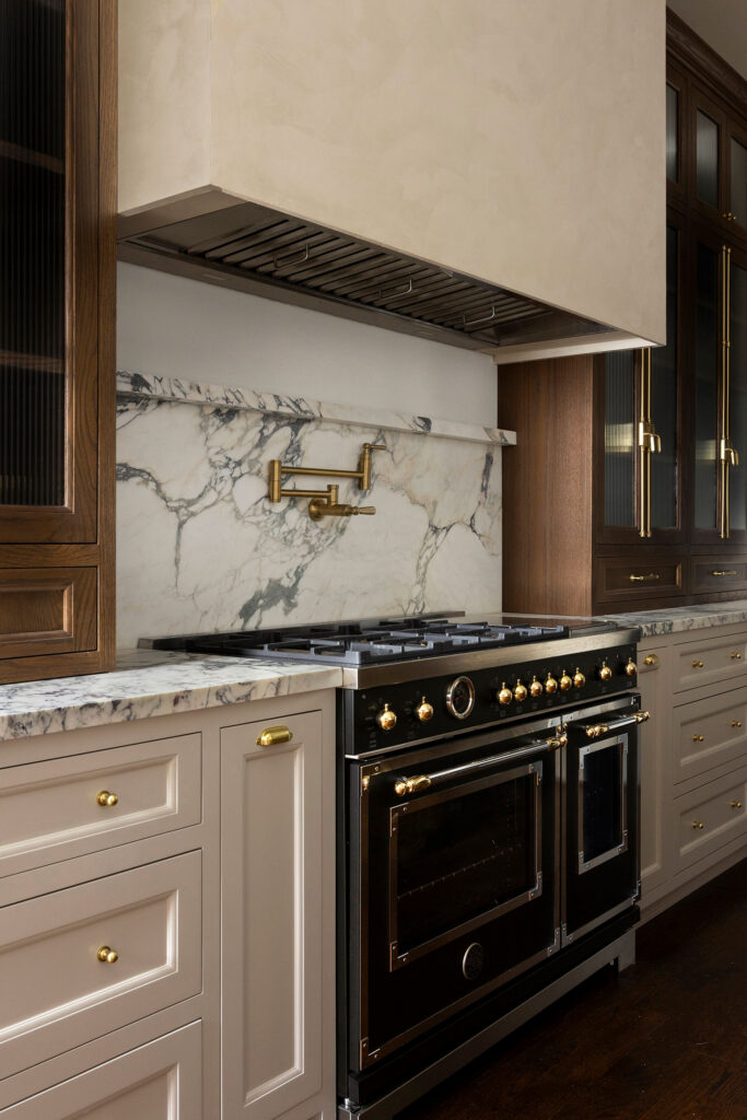 detail shot of luxury oven and backsplash